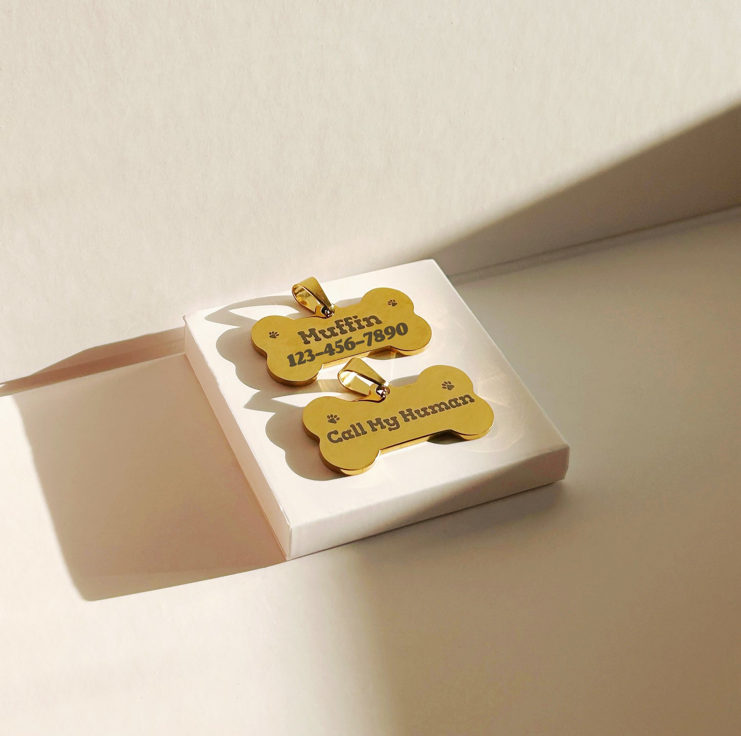 Custom Pet Photo ID Tag - Name & Phone Number