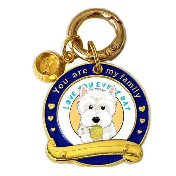 Brass Dog Name Tag - Custom Name & Phone Number