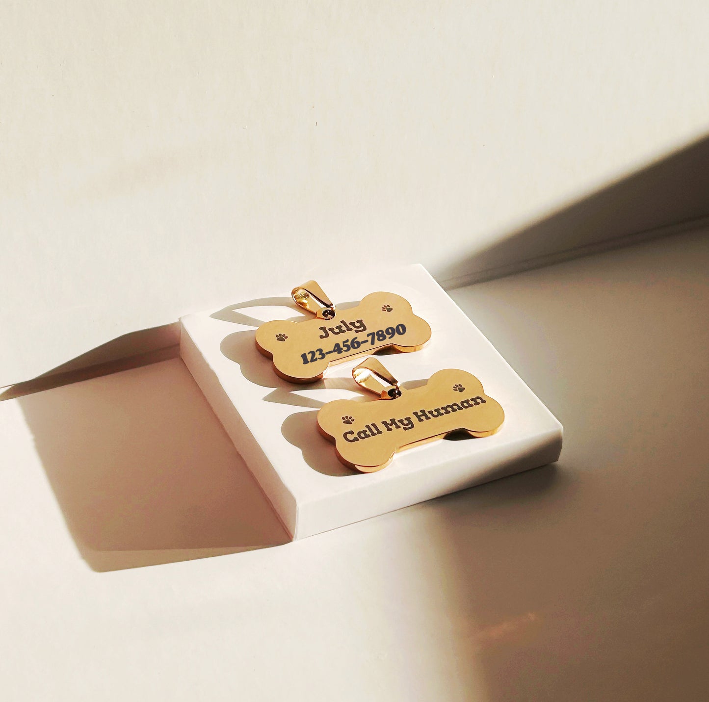 Custom Pet Photo ID Tag - Name & Phone Number