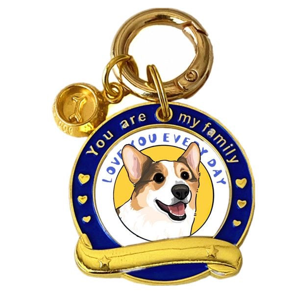 Brass Dog Name Tag - Custom Name & Phone Number
