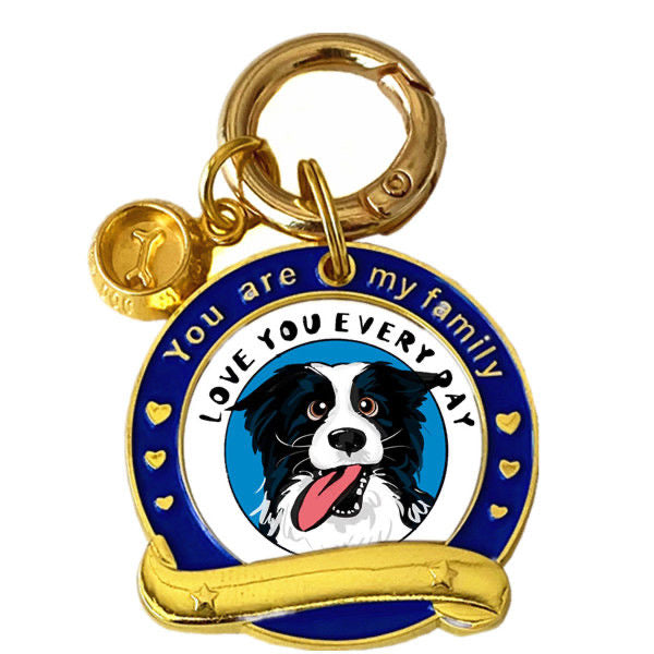 Brass Dog Name Tag - Custom Name & Phone Number
