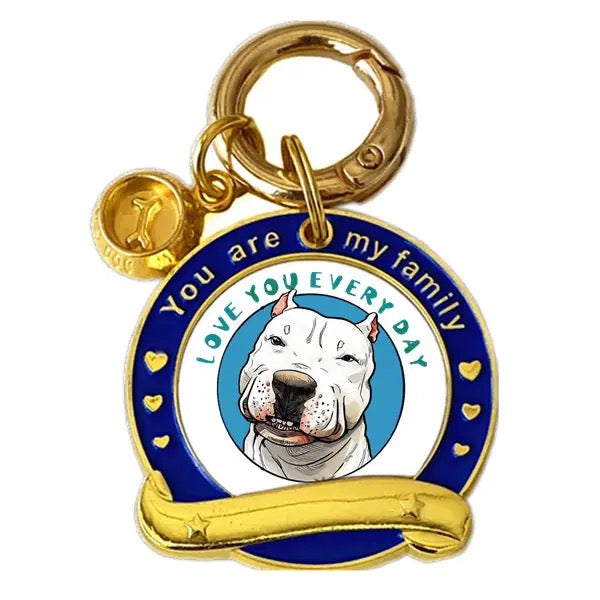 Brass Dog Name Tag - Custom Name & Phone Number
