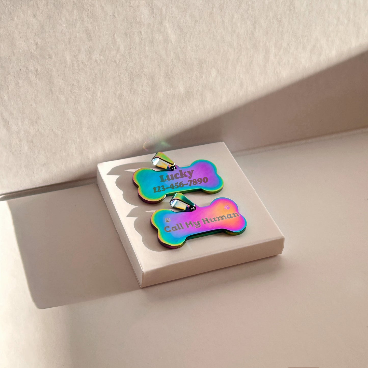 Custom Pet Photo ID Tag - Name & Phone Number