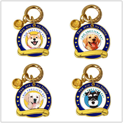 Brass Dog Name Tag - Custom Name & Phone Number