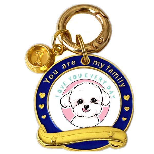 Brass Dog Name Tag - Custom Name & Phone Number