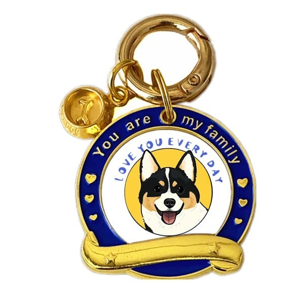 Brass Dog Name Tag - Custom Name & Phone Number
