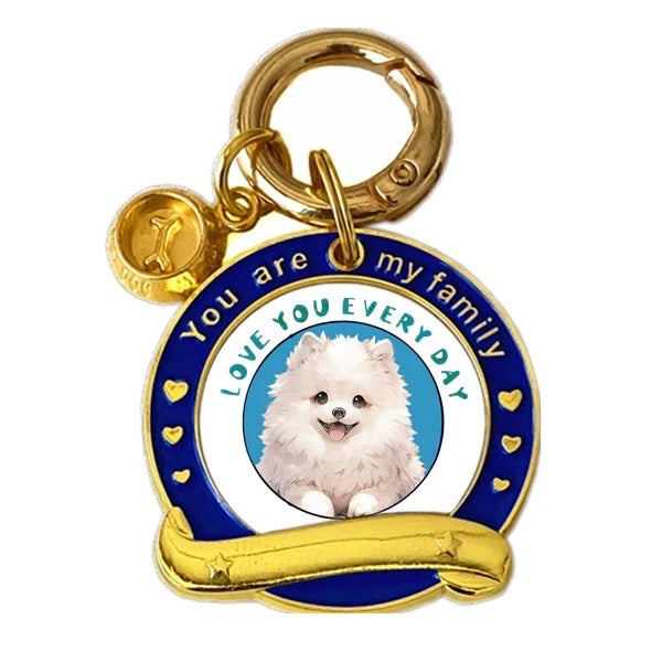 Brass Dog Name Tag - Custom Name & Phone Number