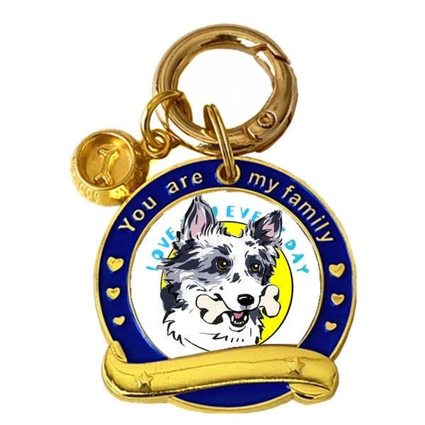 Brass Dog Name Tag - Custom Name & Phone Number