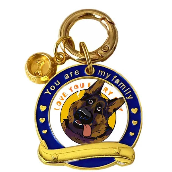 Brass Dog Name Tag - Custom Name & Phone Number