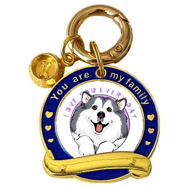 Brass Dog Name Tag - Custom Name & Phone Number