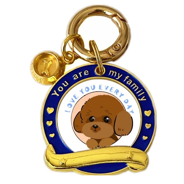 Brass Dog Name Tag - Custom Name & Phone Number