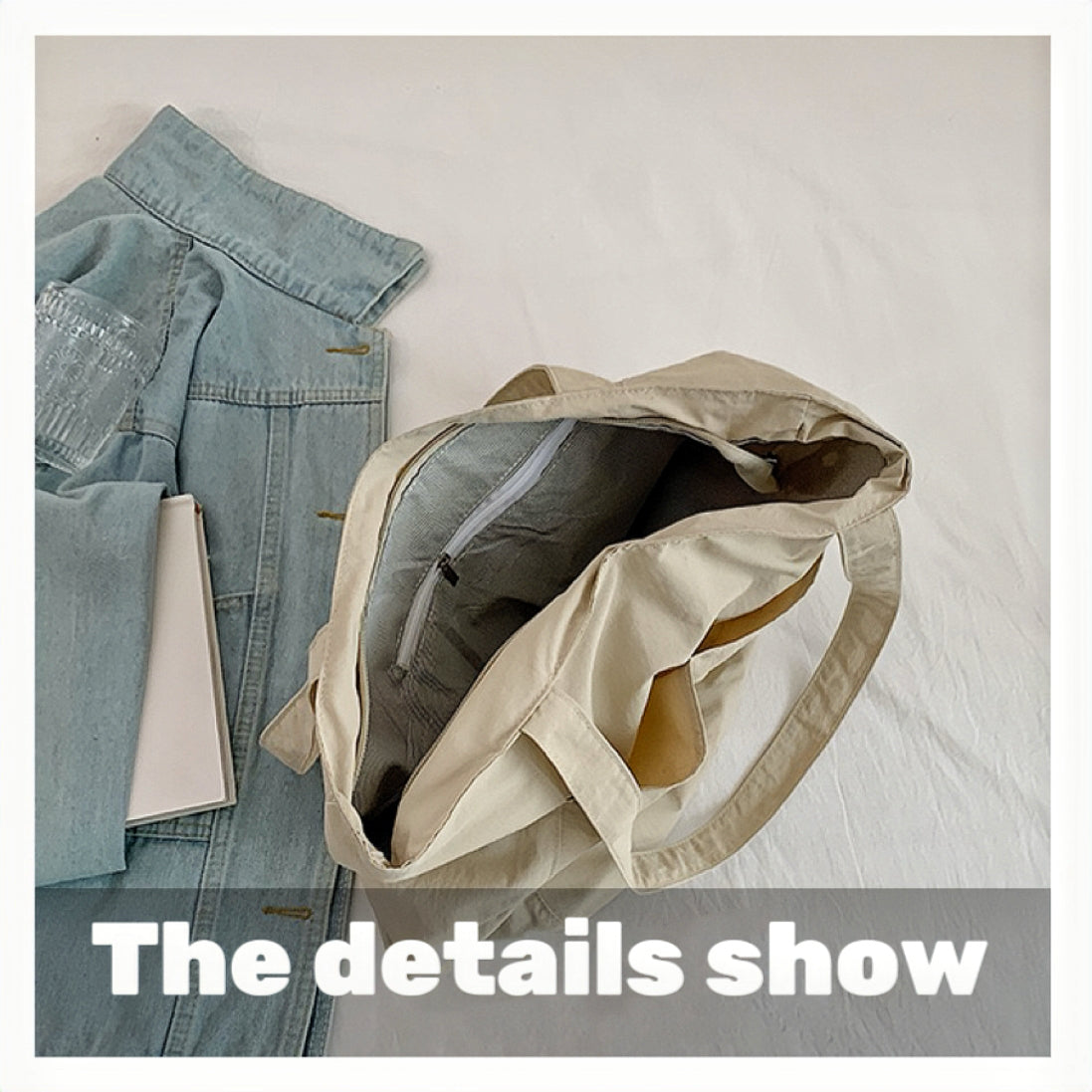 Water-Resistant Nylon Tote Bag | Fits A4 Books