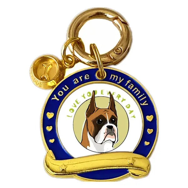 Brass Dog Name Tag - Custom Name & Phone Number