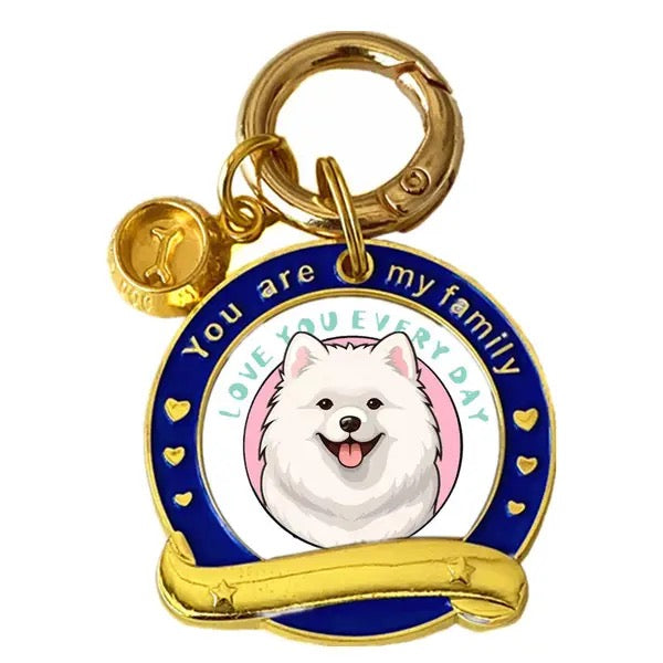 Brass Dog Name Tag - Custom Name & Phone Number
