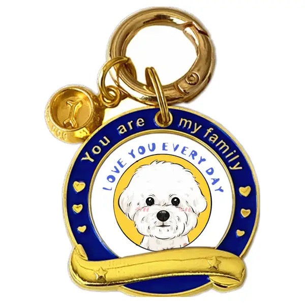 Brass Dog Name Tag - Custom Name & Phone Number