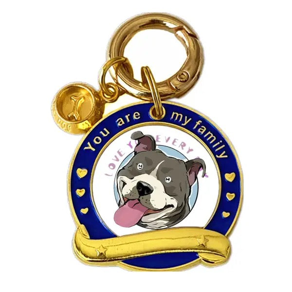 Brass Dog Name Tag - Custom Name & Phone Number