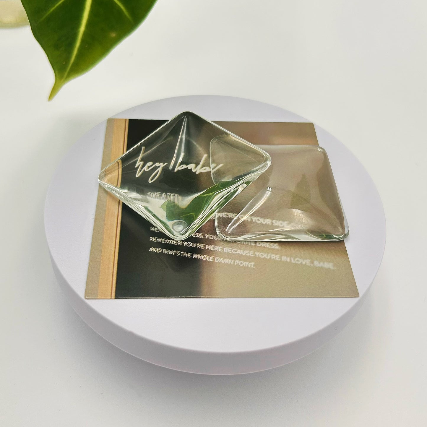 Custom Crystal Pet Fridge Magnet - Personalized Photo Gift