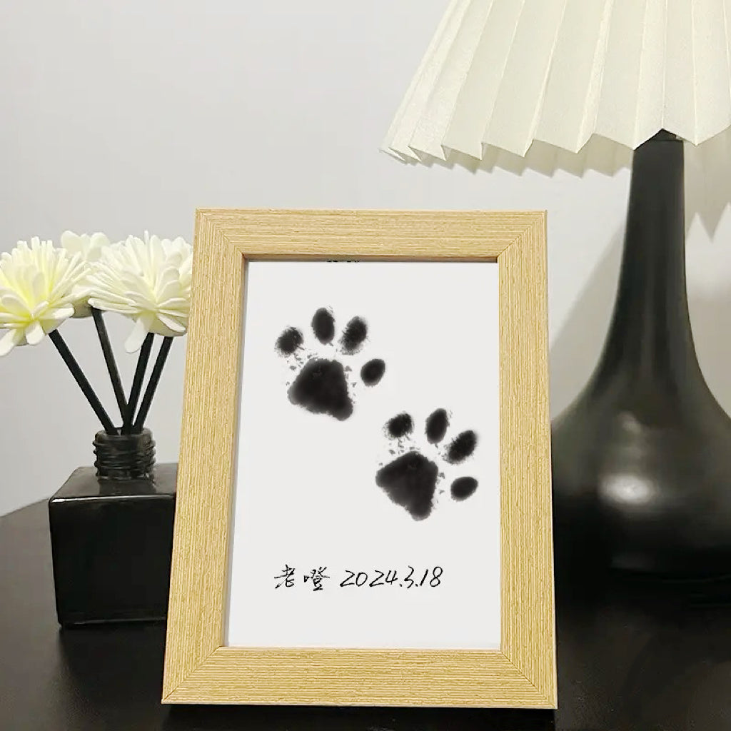 Pet Paw Print Keepsake Frame - Custom Memory Display