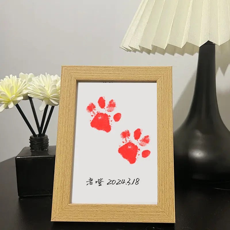 Pet Paw Print Keepsake Frame - Custom Memory Display