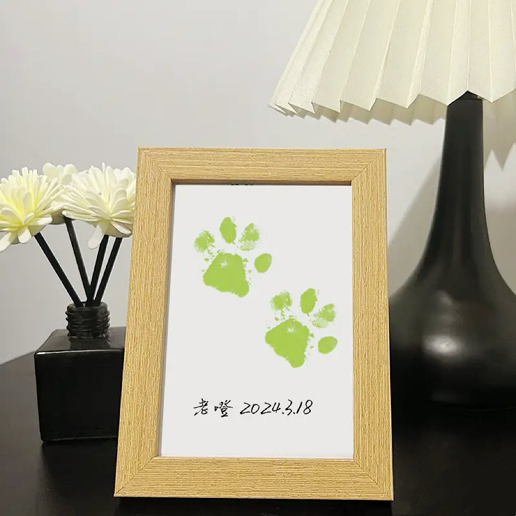 Pet Paw Print Keepsake Frame - Custom Memory Display