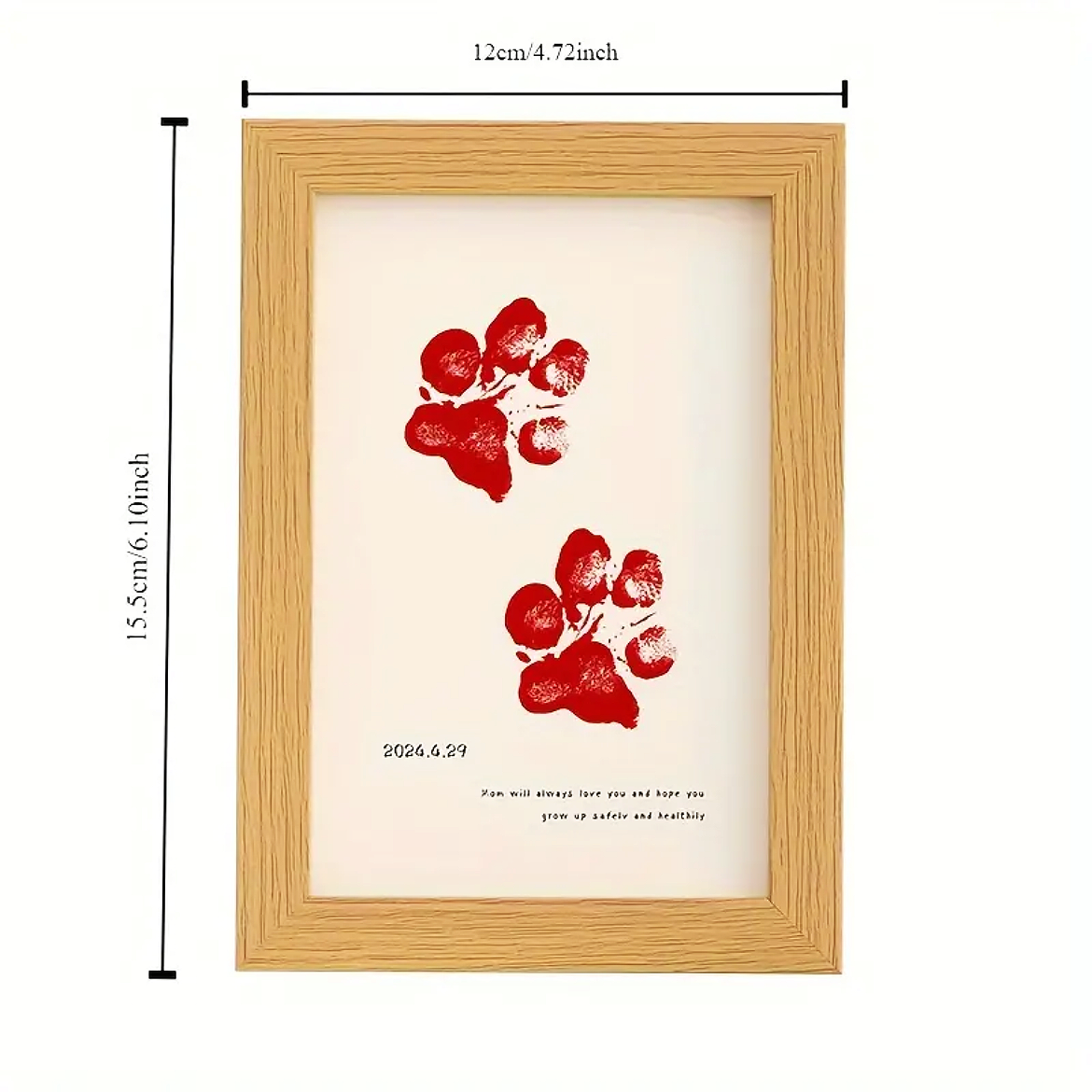 Pet Paw Print Keepsake Frame - Custom Memory Display