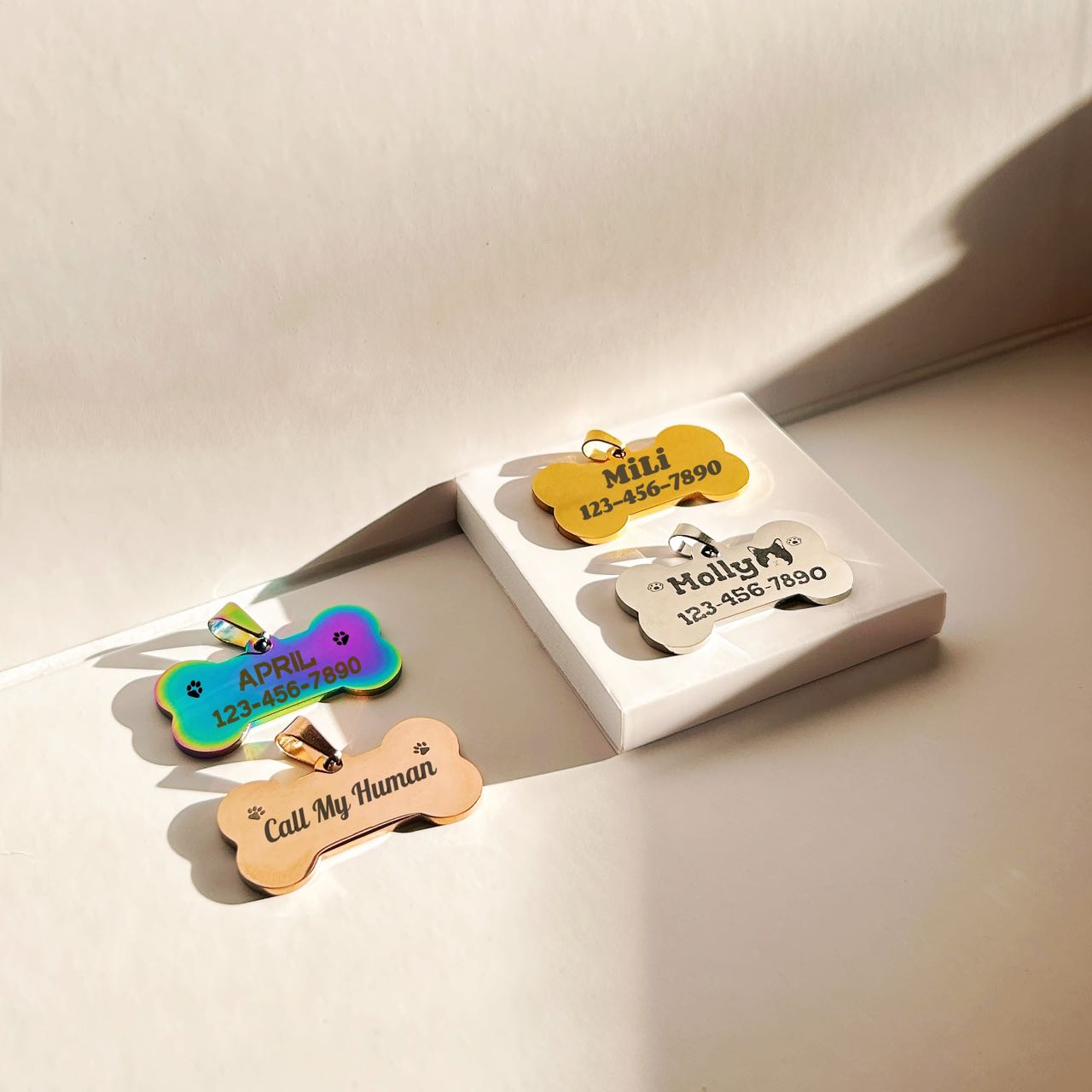 Custom Pet Photo ID Tag - Name & Phone Number